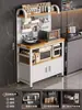 Estante de Almacenamiento para Cocina Multifuncional de Piso para el Hogar Contra la Pared Encimera Estante de Almacenamiento para Horno de Microondas Ollas y Sartenes Aparador Gabinete
