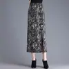 Diseño estampado, elegante y estiliza la figura, falda larga para commuting, nueva colección otoño 2026, estilo corte, falda de cintura alta