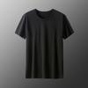 Camiseta com ar condicionado verão seda gelo manga curta camiseta plus size masculina secagem rápida fina solta malha ultrafina slip calças seda gelo