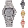 2025 Nuevo y Moderno Reloj para Hombre Cuadrado Moda Diamantes Incrustados Calendario Reloj Venta al por Mayor Cielo Estrellado Acero Inoxidable Correa para Hombre