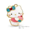 Venta Caliente Transfronteriza Dibujos Animados Sanrio Gato Kt Esmalte Aleación Colgante Joyería Collar Accesorio Componentes para Joyería DIY