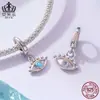 Aiful Contas Personalizadas Olho de Diabo Pulseira DIY Contas Prata Esterlina S925 Banhado a Ouro Branco Contas Soltas Acessórios Atacado