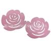 Suministro en stock silicona alimentaria antideslizante aislante alfombrilla hueca rosa posavasos alfombrilla para cuenco mesa antiquemaduras personalización