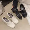 Zapatos de Cristal con Suela Gruesa para Mujer, Nuevo Estilo Primavera 2025, Mocasines de Plataforma Estilo Retro Francés Británico, Zapatos sin Cordones