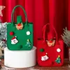 Bolsa de Regalo Navideña Transfronteriza Bolsa de Fieltro Caja de Regalo de Nochebuena para Manzana Bolsa de Dulces para Niños Bolso de Mano de Dibujos Animados Empaque
