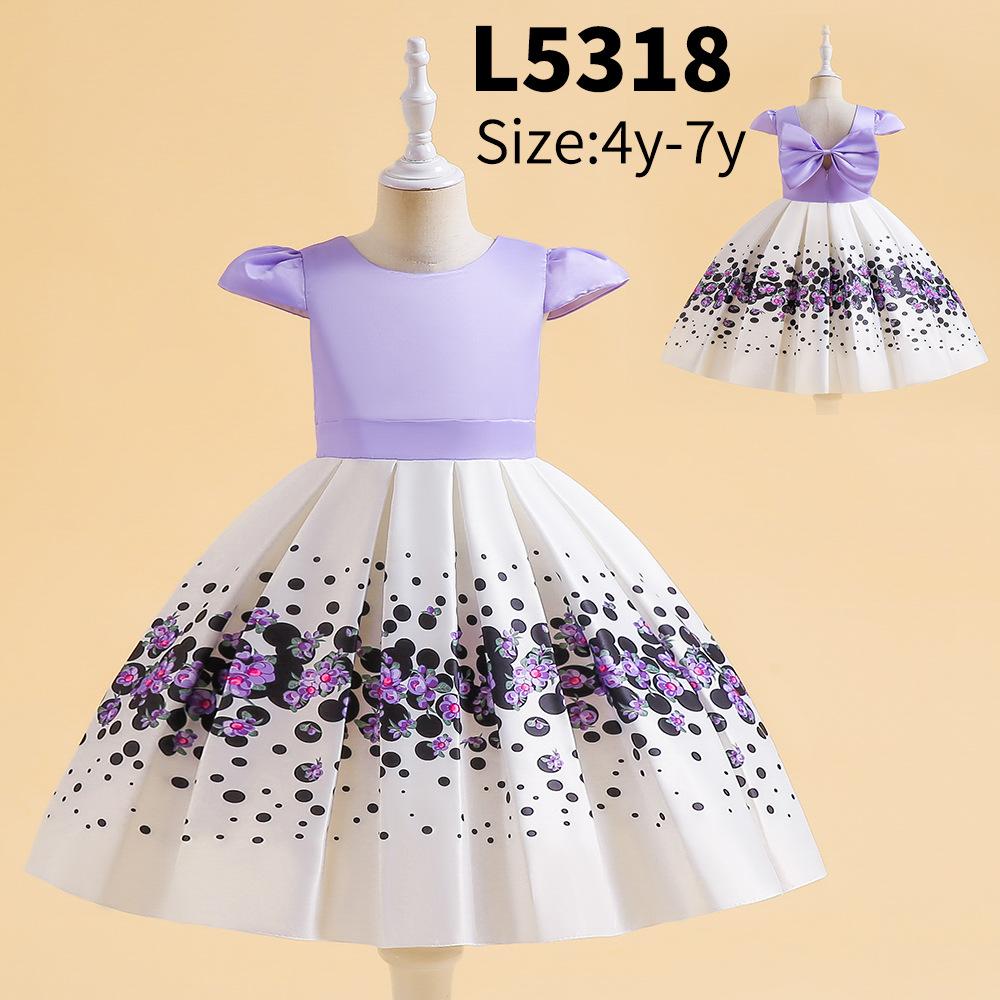 儿童飞飞袖公主连衣裙