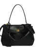Cuero Genuino Nuevo Rodeo Gran Capacidad Bolso Tote Bolso Kelly Piel de Ternera Bolso de Mano para Mujer Bajo el Brazo Cerradura Bolso de Viaje