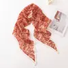 Faixa de Cabelo Feminina Simples e Elegante com Flor Paisley, Fita Fina Longa Estreita, Laço Decorativo Multifuncional para Bolsas