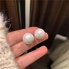 Aretes de Flor Corazón Perla Dulce Estilo Bosque Aguja de Plata, Aretes Sencillos y de Moda, Aretes Frescos y Juveniles para Mujer