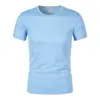 Moda Casual Masculina de Verão Malha Gola Redonda Manga Curta Respirável Uniforme de Basquete Cor Sólida Camiseta Leve para Prancha Camiseta Esportiva Cor Sólida