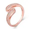 Deseo AliExpress Joyería de Comercio Exterior al por Mayor Cristal Austriaco Oro Rosa Anillo Cinta Voladora