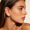 Pendientes de Cruz Europeos y Americanos Transfronterizos de Circonita Nueva de Cobre Moda Diseño Simple Pendientes Exquisitos Venta al por Mayor Regalo para Mujeres