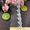 Malla de poliéster de seda dorada y plateada de 6,5 cm para vestido de novia Lolita, accesorios hechos a mano para bricolaje, bordado de encaje