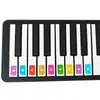 Pegatina de Piano Inglés Comercio Exterior Transfronterizo Combinación de Colores Pegatina de Teclado Inferior 88/61/49 Teclas Espectro Simplificado Grupo de Palabras Universal