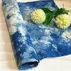 Teñido anudado tradicional índigo hecho a mano método antiguo tela de barro DIY posavasos té tinte a base de plantas tinte azul tinte vegetal