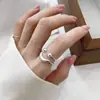 Anel de Bola Sorridente de Camada Dupla com Design de Nicho Estilo Coreano para Mulheres Simples Moda Personalidade Elegante Anel Versátil
