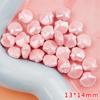 Serie Rosa Perlas de Cerámica Forma de Seta Concha Flor Perlas Forma de Flor Accesorios para Pulsera Collar DIY Hecho a Mano