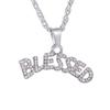Hiphop Europeu e Americano Exagerado Elegante Moderno Colar Masculino Diamante Letra Personalizada Pingente Hip-Hop Acessórios de Rua Masculinos