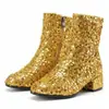 Botines de mujer para otoño e invierno, de corte bajo, con punta redonda, suela de goma, antideslizantes, cremallera lateral y tacón medio, disponibles en tallas grandes