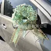 Nuevo 6.4cm gasa de nieve a través de flor grande dorada a mano flor flor empaque de regalo decoración de coche de boda flor 70#