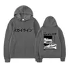 Sudadera con capucha casual de moda callejera con estampado de letras D de doble cara, estilo Anime Drift Ae86, para hombres y mujeres