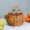 Plato de frutas, plato de refrigerio creativo con tapa, canasta personalizada moderna para sala de estar, plato de dulces tipo ratán, canasta de almacenamiento de escritorio