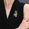 Broche de Osmanto estilo chino, Corsage de esmalte pintado a mano, Pin decorativo para mujer, Accesorio para traje, suéter, abrigo