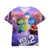 Camiseta Corta Transpirable Estampado Digital 3D Dibujos Animados Lindos para Niños y Niñas - Exportación de Verano