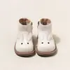 Botas de Piel de Conejo de Caña Alta para Niñas 2025 Primavera y Otoño Nuevo Estilo Botas Martin para Niñas Botas Individuales para Niños Pequeños Botas de Piel Cómodas Versátiles