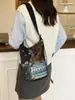 Bolsa de Lona Transfronteriza al por Mayor para Mujer 2025 Moda Ins Gran Capacidad Bolso Tote para Mujer Bolso de Hombro Bolso Cruzado