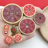 Adornos de Monedas de Espíritu de Montaña de Agujero Cuadrado de Cinabrio, Artesanías Vintage, Decoraciones de Monedas Estilo Antiguo de Cinabrio, Colgantes de Aleación Estilo Chino