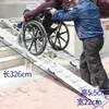 Rampa sin Barreras de Doble Vía Plegable de Aleación de Aluminio Móvil Pedal de Canaleta para Escalones de Silla de Ruedas