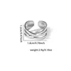Anillos de Acero Inoxidable Geométricos Simples Estilo Europeo y Americano de Venta Caliente Transfronteriza, Joyería Versátil de Personalidad de Nicho de Lujo Ligero, Al por Mayor en Stock