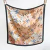 Bufanda Decorativa Cuadrada de Imitación Seda de Alta Gama Estilo Coreano para Mujer, Nueva Moda Primavera y Verano, Versátil de Lujo Ligero, Chal y Bufanda