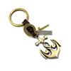 AliExpress Chaveiro vintage de couro bovino com pingente de âncora em liga metálica, mais vendido, bolsa masculina e feminina, pingente de chave