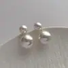 Pendientes de metal Oubyabi estilo frío vintage de cobre, modernos, personalizados, artesanía cepillada, pendientes para uso diario de mujer