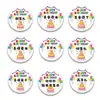 Pegatinas Personalizables Autoadhesivas para Empaque de Cajas de Regalo para el Nuevo Bebé de Mi Familia, Pegatinas de Cien Días Luna Llena, Etiquetas para Recién Nacidos de Un Año, Hechas a Medida