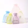 Bolsas de Malla Coloridas de Alta Densidad Hechas a Medida de Lujo Ligero con Exquisito Cierre de Cordón para Empaque de Joyería y Envoltura de Regalos