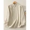 Camisa vintage de ramio para mujer, camisa de lino estilo Zen de otoño, nuevo estilo chino con cuello alto, tapeta diagonal con cierre de botón, top de color liso para atuendo de té