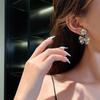 Flor de Corea Mariposa 2021 Estilo Nuevo Atmósfera de Alta Gama Retro Celebridad de Internet Populares Pendientes