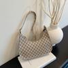 Bolsa Carteiro Plaid Estilo Coreano Popular Deste Ano Bolsa Dumpling Feminina Nova Chegada Outono 2025 Bolsa de Ombro de Luxo Acessível Bolsa de Axila para o Trabalho