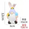 Muñeco Gnomo Conejo de Pascua Nuevo Transfronterizo Muñeco Duende Adornos Suministros Decorativos para el Hogar Péndulo de Resina de Escritorio