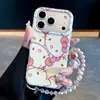 Estuche KT Cat Azul de Venta Caliente para iPhone 18promax Apple 17 Portátil 16 Con Gancho 15 Lindo