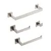 Suministro de Fábrica Acero Inoxidable Toallero Negro Mate Juego de Herrajes 304 para Hogar Cocina Baño Estante de Almacenamiento