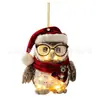 Colgante Decorativo de Árbol de Navidad Plano de Acrílico Nuevo Transfronterizo Colgante Decorativo de Gato de Dibujos Animados Lindo