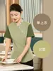Uniformes de Camarero Estilo Chino con Cuello en V, Uniformes Cortos de Camarero con Cuello Asimétrico de Encaje, Envío Directo de Fábrica, Lino