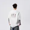Camiseta Tendência Estilo Americano Resistente com Estampa de Filhote Manga Curta para Homens e Mulheres, Lançamento Verão 2026 Nova Camiseta Solta de Meia-Manga para Casais
