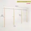 Estante de Exhibición para Tienda de Ropa de Acero Inoxidable con Color Madera Natural Estilo Chino, Soporte de Exhibición Engrosado, Accesorios de Belleza Minimalistas de Moda, Perchero