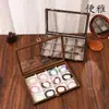 Caja de Almacenamiento de Joyería con Tapa, Pulsera de Cristal a Prueba de Polvo en Stock, Organizador de Pulseras y Gomas para el Cabello, Caja de Almacenamiento con Rejilla para Joyería y Coleccionables