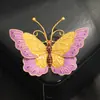 Broche de Mariposa con Goteo de Aceite Estilo Antiguo Azul Quemado Imitación Pin Versátil para Hanfu Cheongsam Corsage Elegante Anti-Exposición